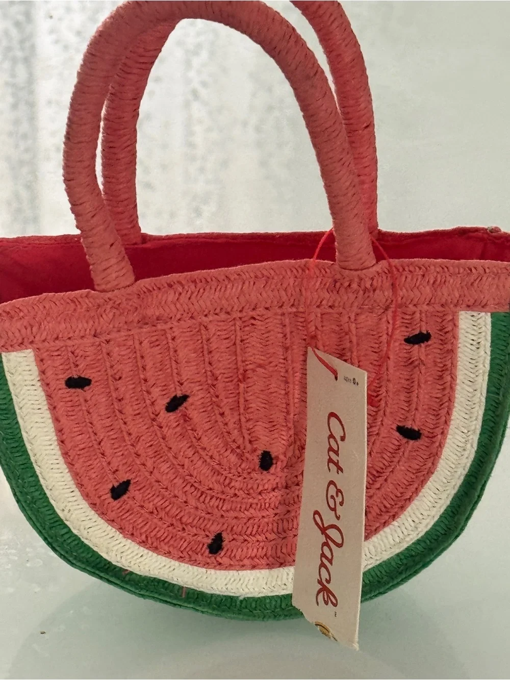 Cat & Jack Watermelon Kids Tote - Green and Pink